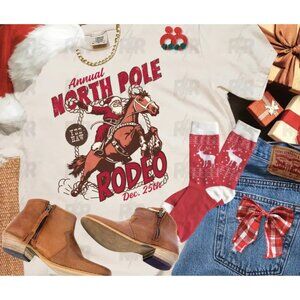Annual North Pole Rodeo Cream Tee